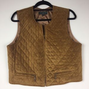 Quilted Suede Vest